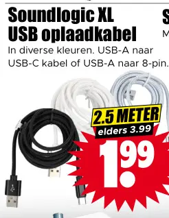Aanbieding: USB oplaadkabel