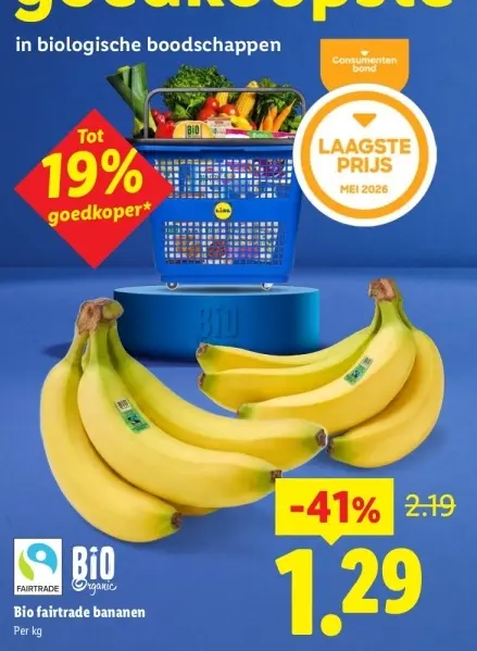 Aanbieding: Bio fairtrade bananen