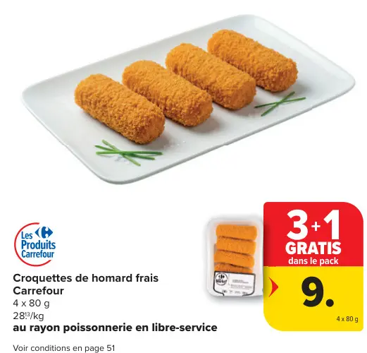 Offre: Croquettes de homard frais