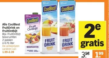 Aanbieding: Alle CoolBest FruitDrink en FruitOntbijt