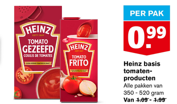 Aanbieding: Heinz basis tomaten- producten