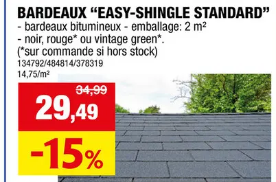 Offre: Bardeaux "easy-shingle standard"
