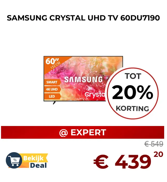 Aanbieding: Crystal uhd tv 60du7190