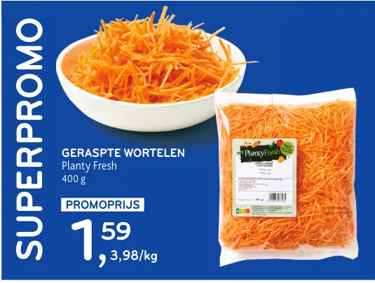Promotie: Geraspte wortelen