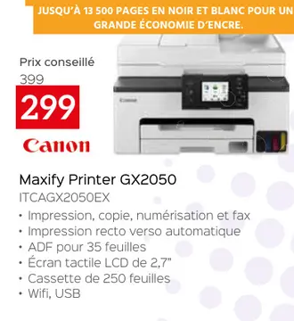 Offre: Maxify Printer GX2050