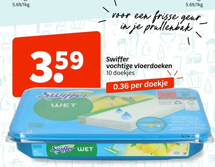 Promotie: Swiffer vochtige vloerdoeken