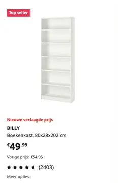 Aanbieding: BILLY Boekenkast