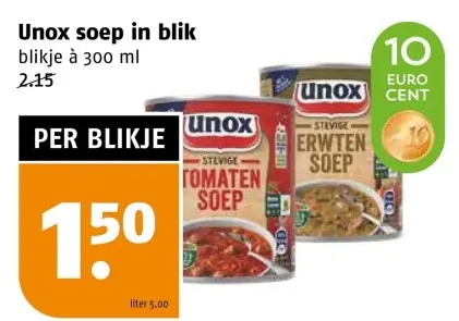 Aanbieding: Soep in blik