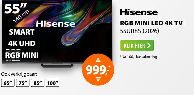 Aanbieding: RGB Mini LED 4K TV