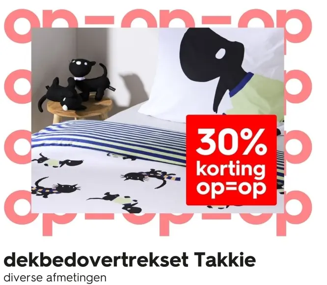 Aanbieding: Dekbedoverstrekset Takkie