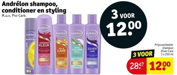 Aanbieding: Shampoo, conditioner en styling