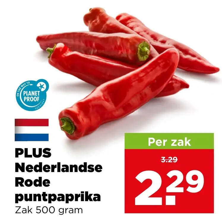 Aanbieding: Nederlandse Rode puntpaprika