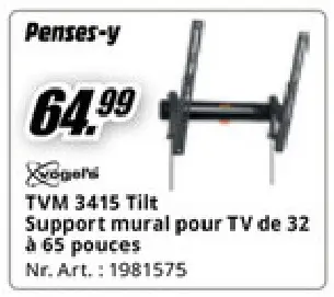 Offre: TVM 3415 Tilt Support mural pour TV