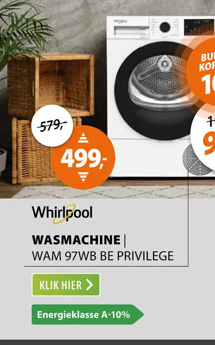 Aanbieding: Whirlpool WAM 97WB BE Privilege Wit
