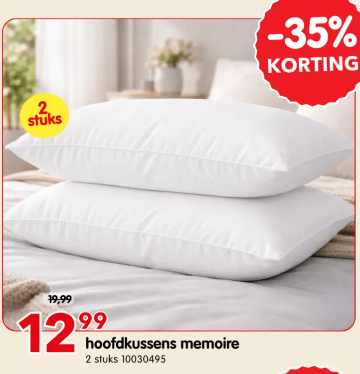 Promotie: hoofdkussens memoire