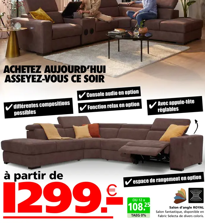 Offre: Salon d'angle ROYAL