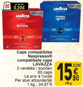 Aanbieding: Caps compatibles Nespresso® compatibele caps 