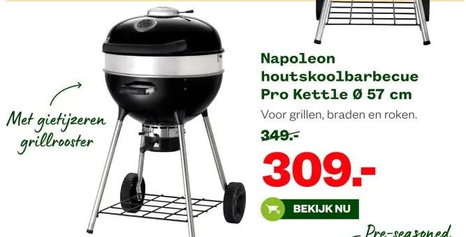 Aanbieding: houtskoolbarbecue Pro Kettle Ø 57 cm