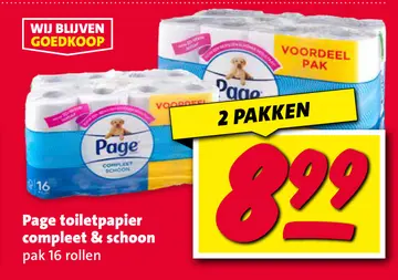 Aanbieding: Page toiletpapier compleet & schoon