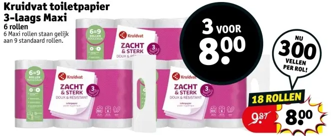 Promotie: Kruidvat toiletpapier