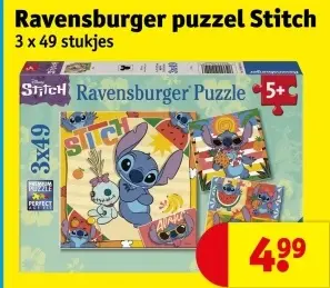 Aanbieding: Ravensburger puzzel Stitch