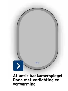 Aanbieding: Atlantic badkamerspiegel Dona met verlichting