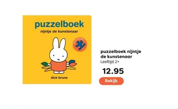 Aanbieding: puzzelboek nijntje de kunstenaar