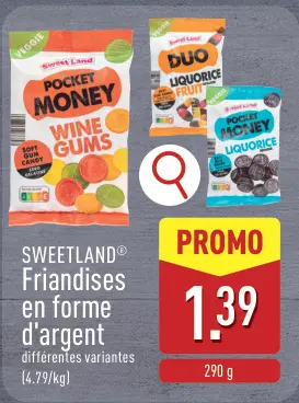 Offre: Friandises en forme d'argent