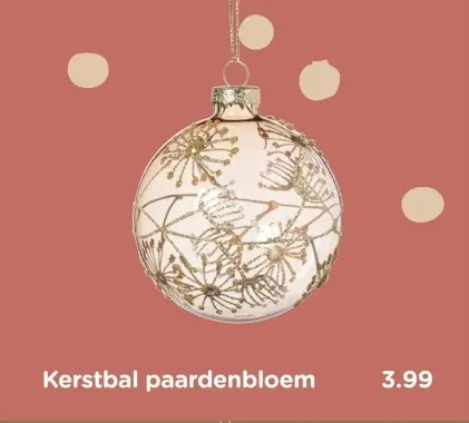 Aanbieding: Kerstbal paardenbloem