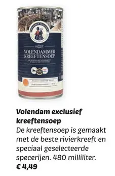 Aanbieding: Volendam exclusief kreeftensoep
