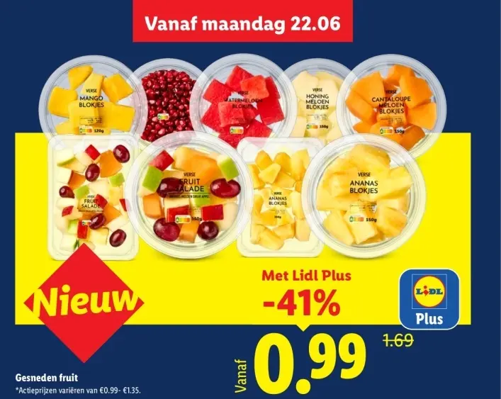 Aanbieding: Gesneden fruit