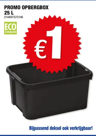 Promotie: Sunware Nesta opbergbox 24l zwart