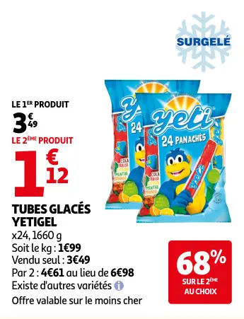 Promotie: Tubes glacés