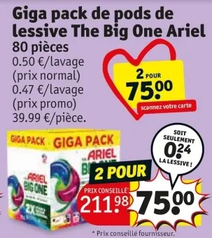 Offre: Giga pack de pods de lessive The Big One