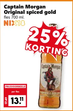 Aanbieding: Captain Morgan Original spiced gold