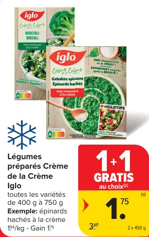 Offre: Légumes préparés Crème de la Crème