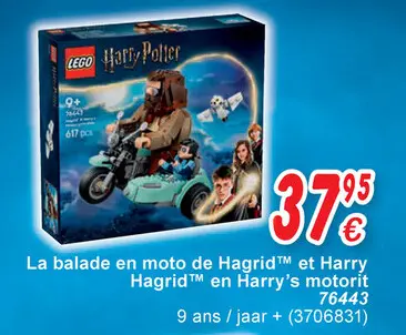 Offre: LEGO Harry Potter La balade en moto de Hagrid