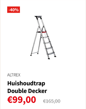 Aanbieding: Huishoudtrap - Double Decker - 5 treden