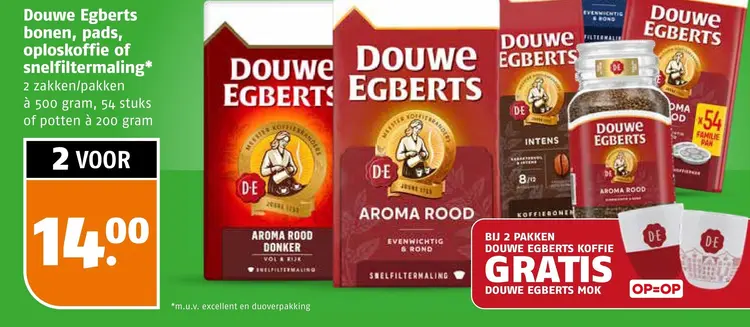 Aanbieding: Bonen, pads, oploskoffie of snelfiltermaling