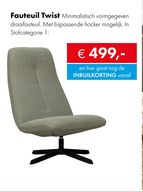 Promotie: Twist fauteuil groen
