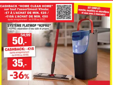 Offre: Système flatmop "h2pro"