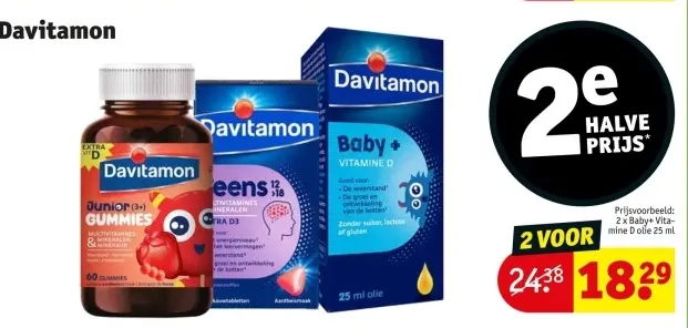 Promotie: Davitamon Baby+ Vitamine D olie