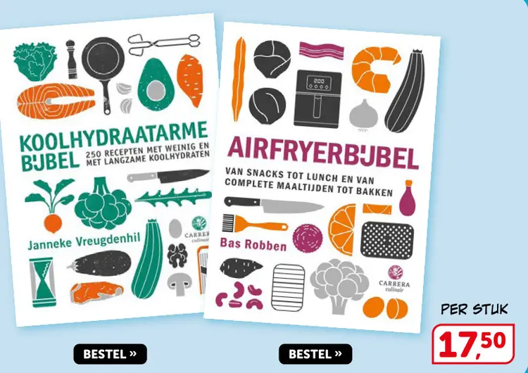 Promotie: Koolhydraatarme Bijbel & Airfryerbijbel