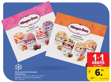 Offre: Mini-cups et sticks de glace