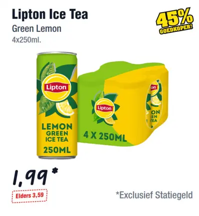 Aanbieding: Lipton Ice Tea Green Lemon