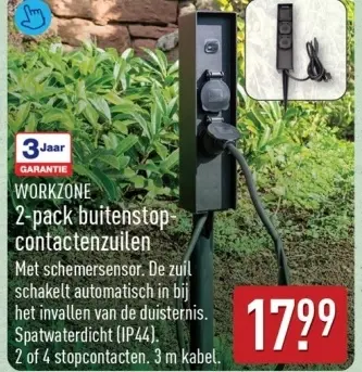 Aanbieding: buitenstopcontactenzuilen