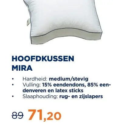 Aanbieding: Hoofdkussen mira