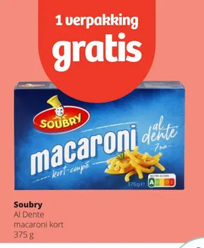 Aanbieding: Soubry Al Dente macaroni kort