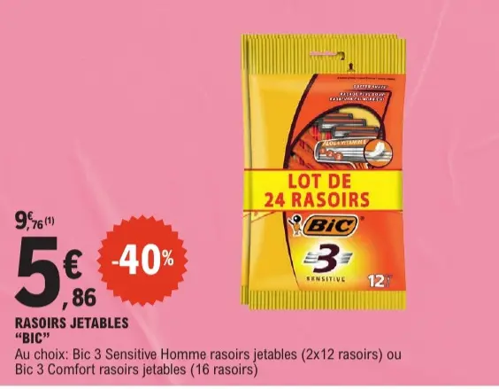 Promotie: Rasoirs jetables