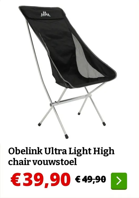 Aanbieding: Obelink Ultra Light High chair vouwstoel